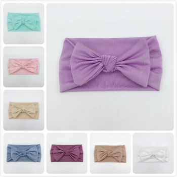 

Newborn baby photography clothing accessories Elastics soft baby headscarf bow headgear colorful headbands