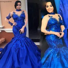 Модное платье для выпускного вечера с высоким вырезом, платье мермиад с длинным рукавом, одежда для официальных праздников, выпускное вечернее платье, нарядное платье на заказ