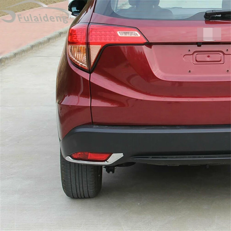 2 шт. для Honda HR-V Vezel- ABS хромированный задний бампер противотуманная фара для бровей отделка яркая полоса Аксессуары для стайлинга автомобилей