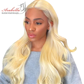 

Blonde Body Wave Lace Front Wig With Baby Hair 150% 180% Density Peruvian 13*4 Lace Front Wig Arabella Remy Hair 613 Lace Wigs