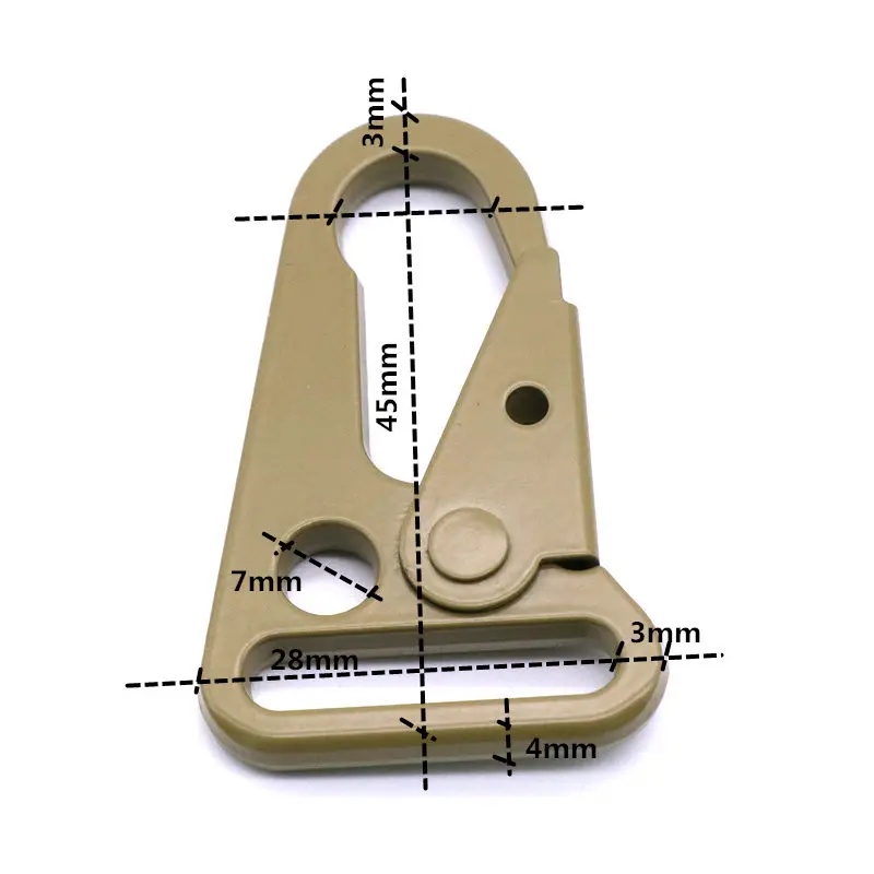 3 шт. Открытый Металлический Крюк Пряжка Olecranon брелок для ключей Тактический пружинный карабин лямки ремень Слинг оснастки Повседневная Экипировка