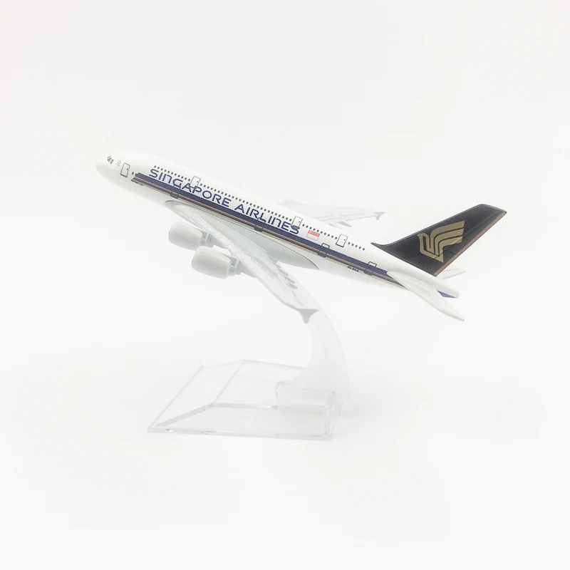 1/400 Масштаб литья под давлением самолет Сингапур авиалинии A380 самолет 16 см металлические модельные игрушки для детей подарок для коллекции