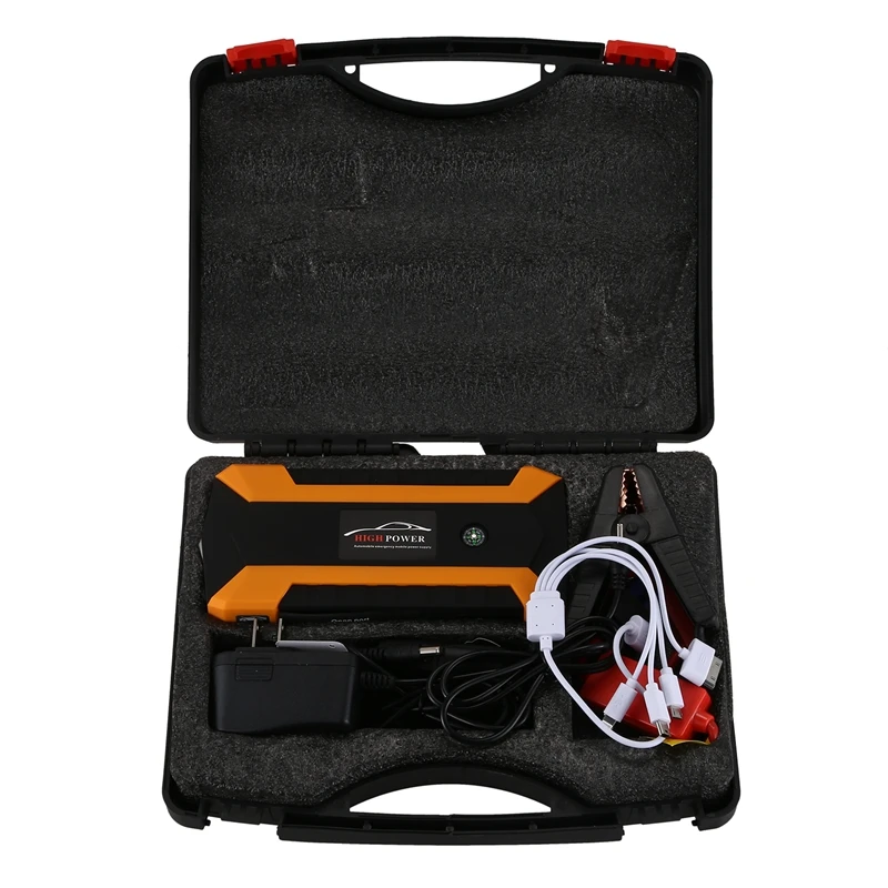 

Car Emergency Power Starter Current High Power 600A 20000Mah 4Usb Interface Ignition Start Power Eu Plug