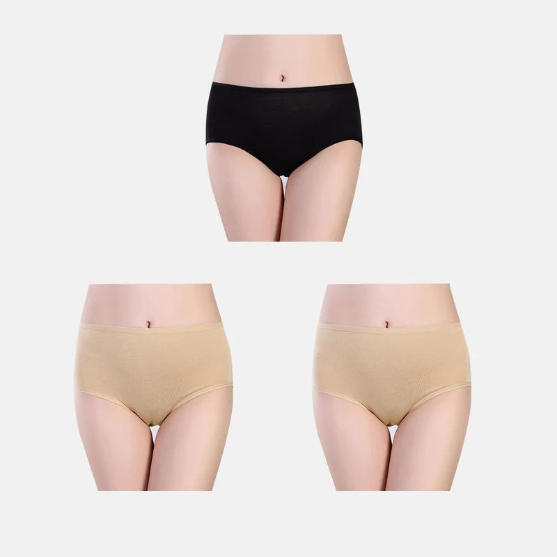 3pcs Menstrual Pants Leak Proof Panties Physiological Pants Women Underwear Period Cotton Waterproof Briefs plus size Breathable - Цвет: 4