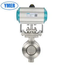 Двойного действия двойной эксцентричный пневматический Дроссельный клапан, вафельные дроссельные клапаны