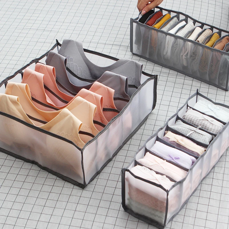 Underwear bra storage box 6/7/11 lattice storage box drawer closet storage box underwear scarf socks bra tie drawer divider 6