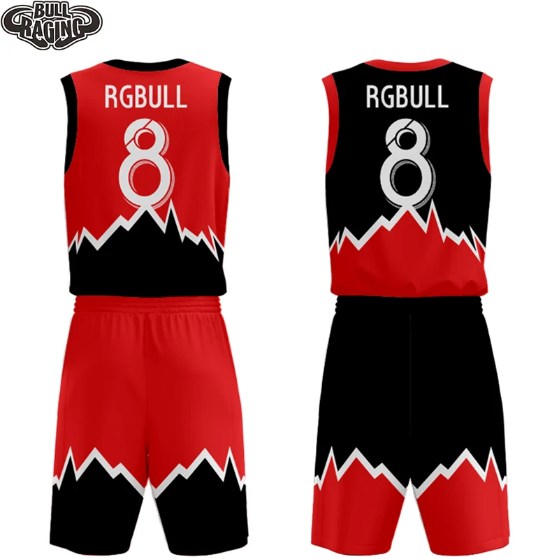 white blue red black design uniform customized sublimation reversible  basketball sets - AliExpress