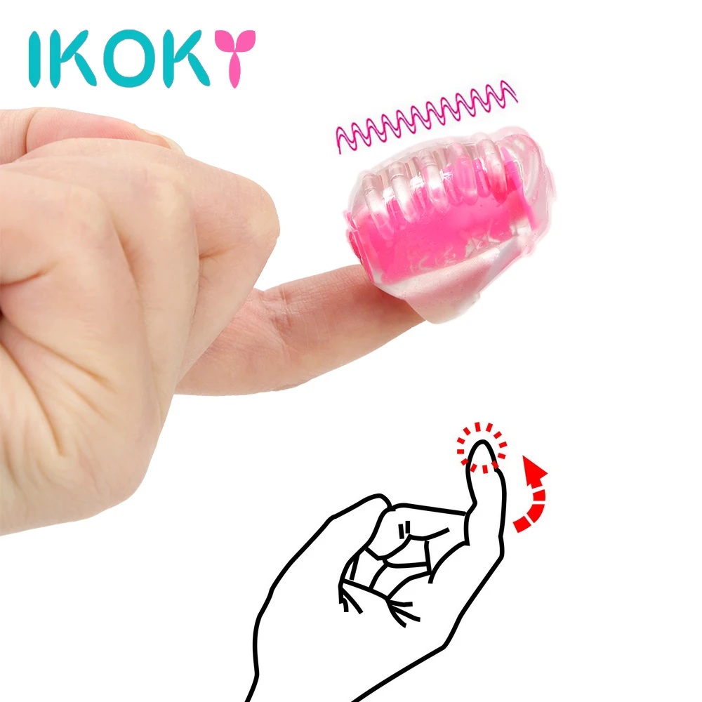 IKOKY Пальчиковый вибратор эротические интимные игрушки для женщин Clit Вибраторы