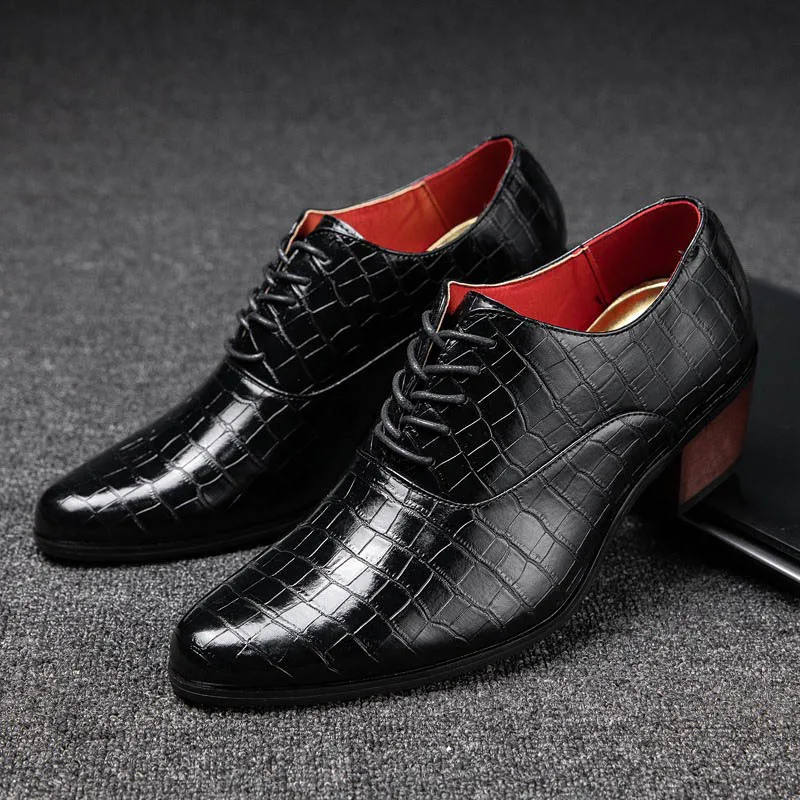 Мужская парадная обувь; удобные кожаные туфли в деловом стиле;# YET959 - Цвет: black