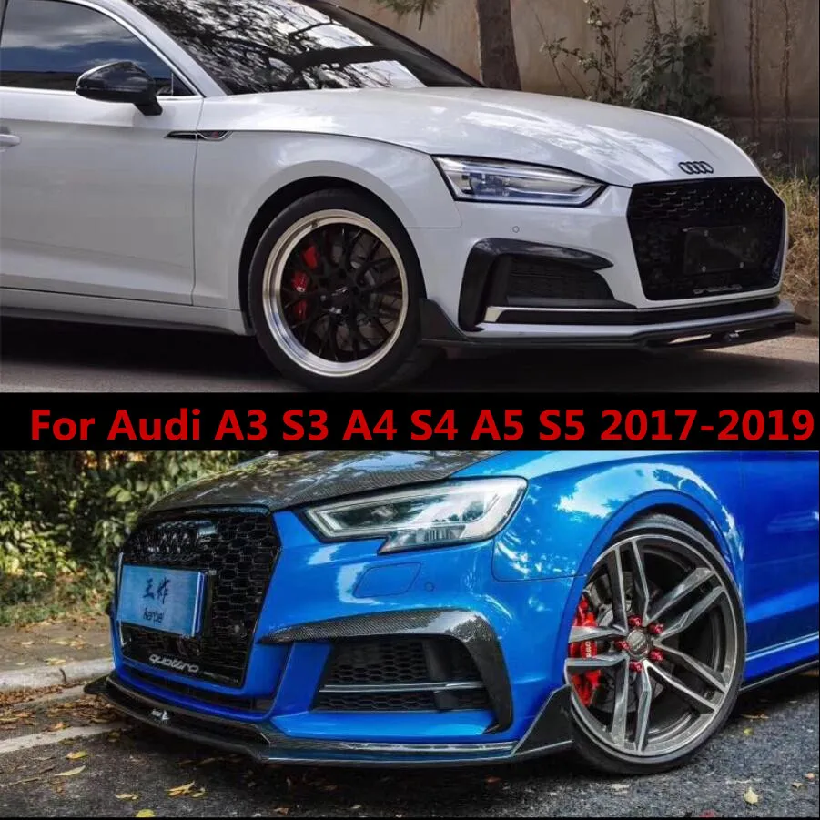 Передний бампер для Audi A3 S3 A4 S4 A5 S5 2017-2019 из углеродного волокна | Автомобили и