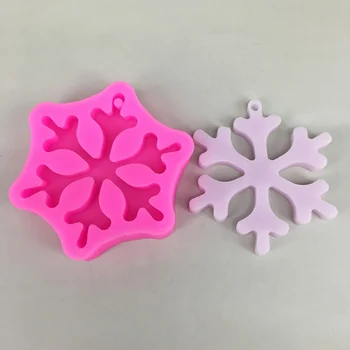 

Newest Christmas Snowflakes Silicone Mold Cupcake Cake Side Fondnat Lace Pendant Molds Chocolate Moulds Baking