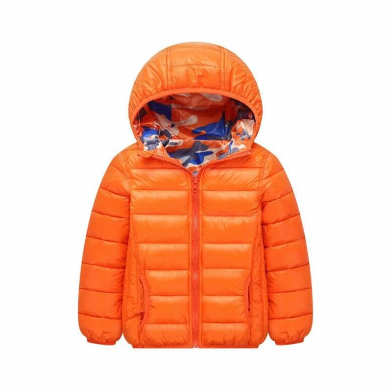 Зимние куртки для девочек с двойными бортами; плотная верхняя одежда с капюшоном для мальчиков; пальто; камуфляжные хлопковые пуховики; теплая детская одежда - Цвет: Ali1534O