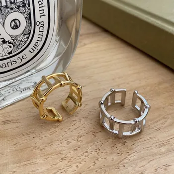 

Rings Gifts For Women Sterling Silver 925 Minimalist Gothic Adjustable Ring Koren Accesorios Plata De Ley Mujer Fine Jewellery