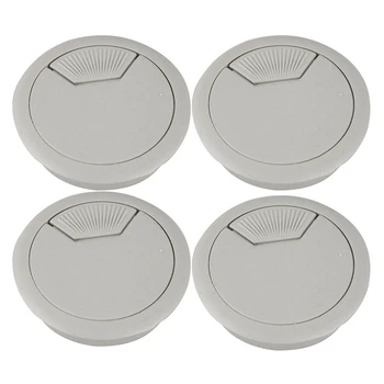 

4 Pcs 53mm Drill Hole Plastic Home Computer Desk Cable Cord Grommets