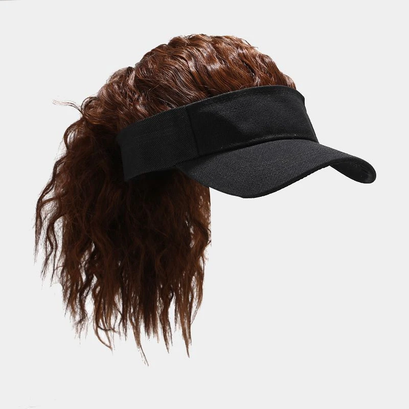 Women Fake Flair Hair Visor Sun Hat Newest Novelty Baseballcap Wig  Captoupee Funny Hair Snapback Hats Casquette Giftkyk00740 - Hat Wigs &  Extensions - AliExpress