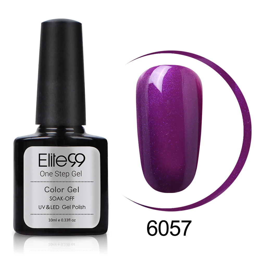 Elite99 10 мл один лак для ногтей 3 в 1 нет необходимости Топ база пальто чистый цвет гель лак полу Перманентный лак для ногтей УФ Гель-лак для ногтей - Цвет: 6057