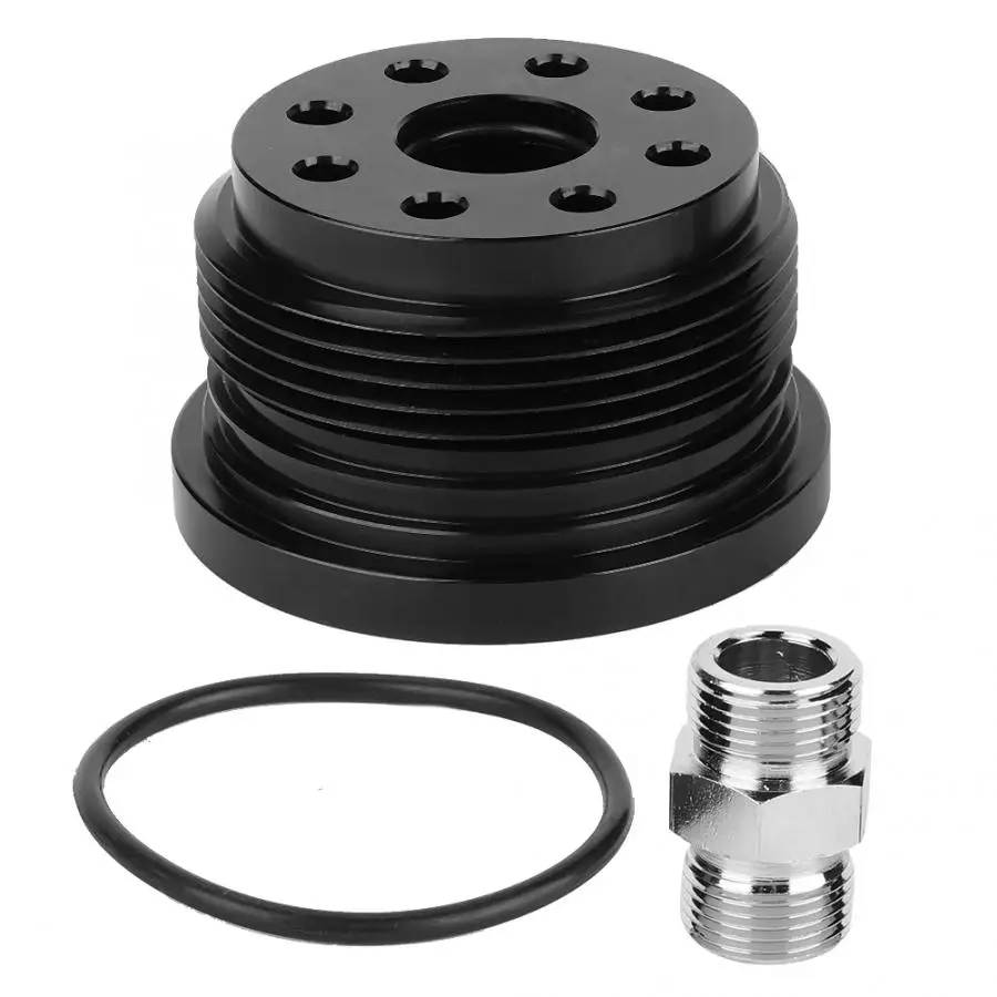 1 Set High Quality 450 Billet Aluminium Oil Sandwich Oil Filter Conversion Adapter Connector Aluminum Alloy Auto Parts