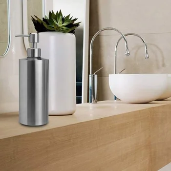 

Liquid Soap Dispenser Bottles Stainless Steel Refillable Bottle Kitchen Bathroom Lotion Pump Travel Portable Shampoo Bottle