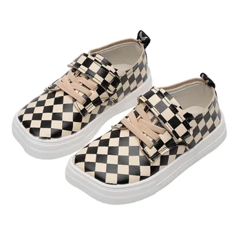 

2020 Autumn Kids Shoes Girl's Shoes Boy's Shoes Casuals Hook & Loop Paisley Shallow Square Toe Fashion Neutral Non-slip