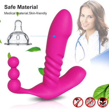 Wireless Remote Wearable Automatic Thrusting Vibrator Dildo G Spot Clitoris Stimulator Vaginal Anal Sex Toys for Women Adults 3