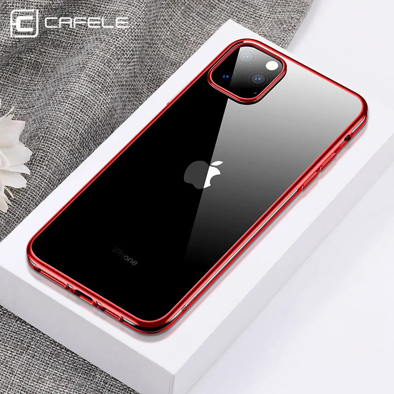 Роскошный чехол Cafele с покрытием для iPhone 11 Pro Max мягкий прозрачный из ТПУ pro max