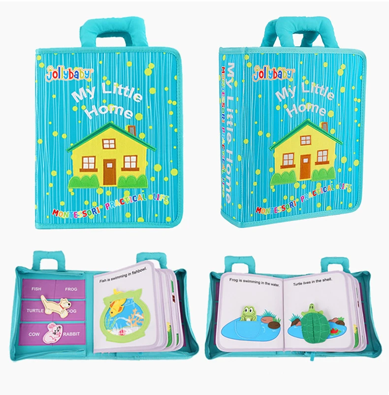 

Montessori Toys Baby Cloth Book for Toddler Puzzle Reading Toy Kids Early Learning Education Parent-child Interactive Cloth Book