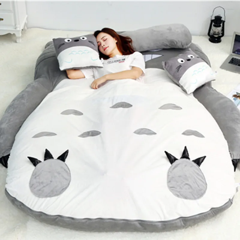 Складной ленивый диван-кровать для взрослых и детей, бархатные мягкие супер теплые японские напольные диваны для девочек, Мультяшные милые плотные кровати с подушками