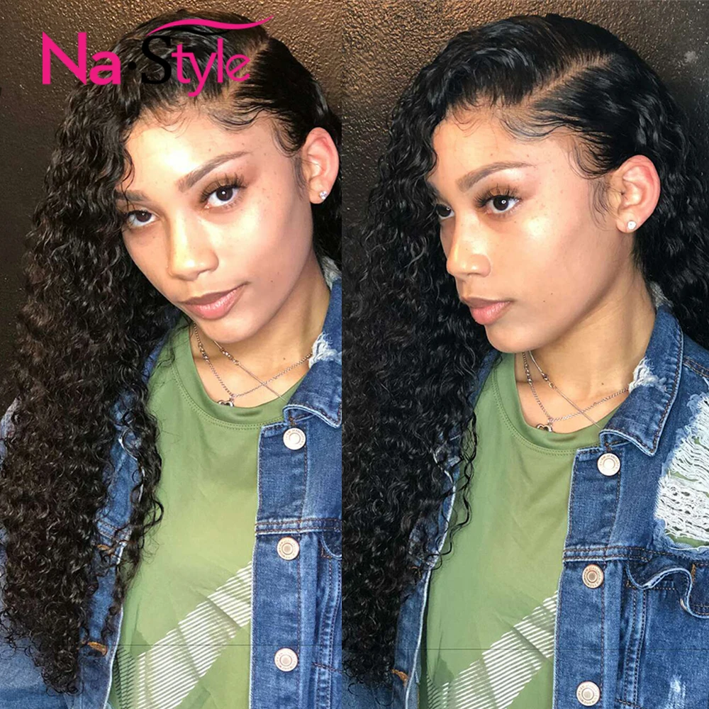 

Fake Scalp Wig Curly Deep Part 13x6 Lace Front Wig Invisible Knot Transparent Lace Wigs Preplucked Lace Front Human Hair Wigs