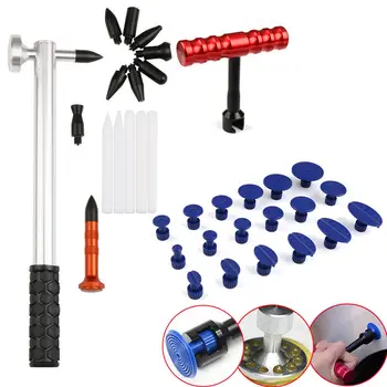 

Dent Repair Tools Kit T-Bar Hand Lifter Glue Tabs Puller Hammer Knock Down Pens