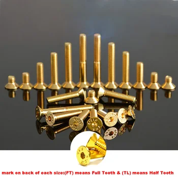 

Alloy Steel Titanium Plating Gold Screw Countersunk Flat Head Hex Hexagon Socket Screws M2 M2.5 M3 M4 M5 Length 4-35mm