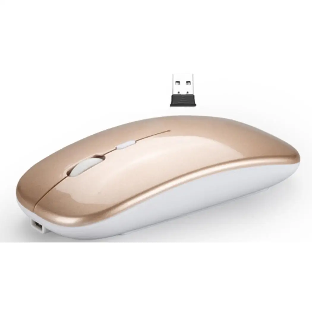 Новинка, Bluetooth, двойной режим, перезаряжаемая мышь, бесшумная, 0,077 кг, 10 м, повседневная, игровая, прокрутка, вверх и вниз, беспроводная мышь