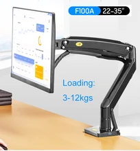 Monitor nb f100a de gás 22-35 polegadas, suporte para monitor de mesa, giratório de 2020 kgs, novo, 360 braço com porta usb 3.0