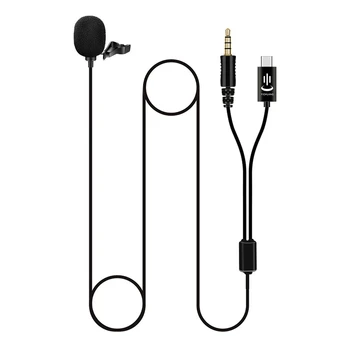 

YICHUANG YC-LM18 3.5mm TYPE-C 1.5M Lavalier Microphone Dedicated Mini Mobile Phone Microphone Lavalier Live Recording Microphone
