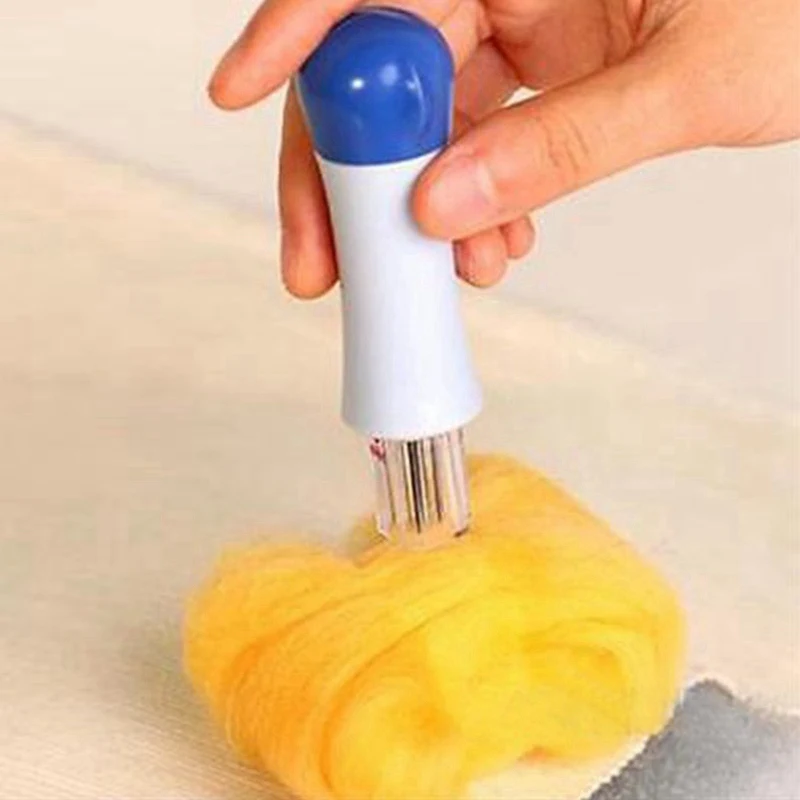 

8.5x1.4cm DIY Knitting Needles Felting Handle Clover with Seven Needles Wool Tool Applique Craft DIY Sewing Tools Accessory