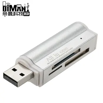 

Dm-hc87 Aluminium Alloy Sd/tf/ MS/M2 Four-in-One Multi-functional Computer USB2. 0 Card Reader with Packaging
