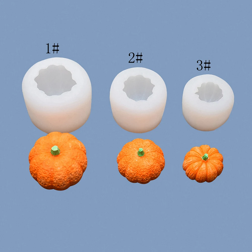 710-5fdf8c.jpg Pumpkin Candle Mold 3D Mousse Chocolate Fondant Mould Halloween DIY Cake Ice Baking Supplies Bakeware