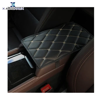 

X Autohaux Universal Black Red PU Leather Center Console Cover Car Armrest Cover Arm Rest Pad Fit for Most Vehicle SUV Truck Car
