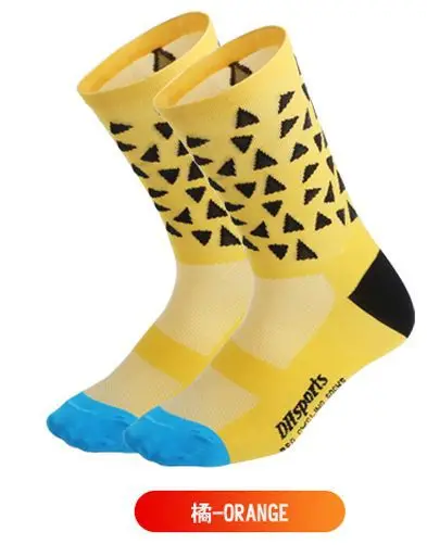 Orange Calcetines Ciclismo носки для бега и велоспорта мужские wo Hombre скейтборд футбол Леггинсы Баскетбол Спорт Meias Пилатес футбол - Цвет: Orange