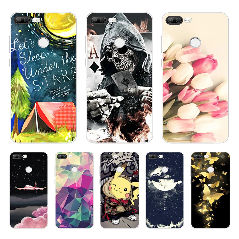 

silicone case for huawei honor 9 honor 9 lite case soft tpu phone back cover 360 full protective printing transparent coque