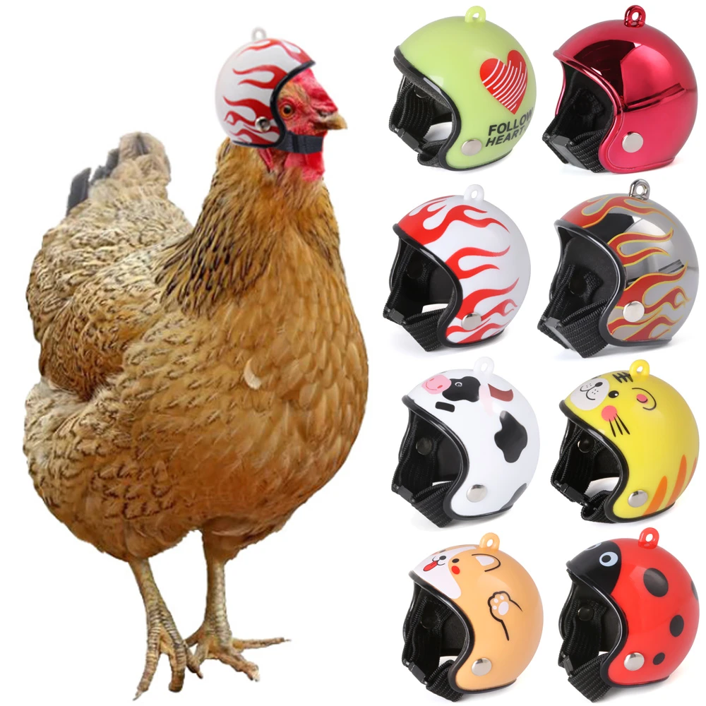 Casquette De Casque De Poulet Drole Equipement De Protection Pour Animaux De Compagnie Protection Contre Le