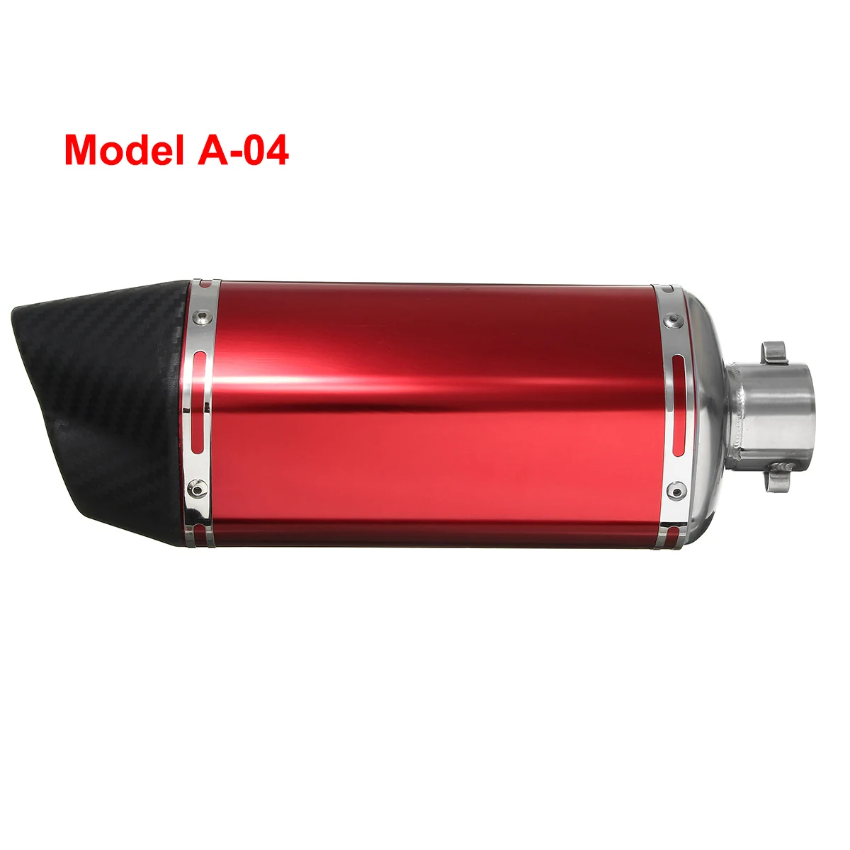 Model A04 Для Suzuki/Honda/Kawasaki/escape Moto 38-51 мм нержавеющая сталь черный Универсальный мотоцикл двойной выход глушитель выхлопной трубы - Цвет: Model A04