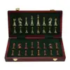 Metal Glossy Golden And Silver Chess Pieces Solid Wooden Folding Chess Board High Grade Professional Chess Games Set Gift 5