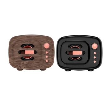 

HXSJ New Wireless Bluetooth Speaker Rechargeable Bluetooth 5.0 Nostalgic Bluetooth Speaker