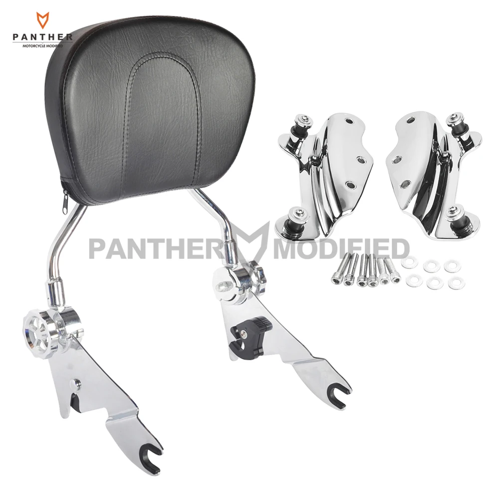 

Motorcycle Sissy Bar Passenger Backrest 4 Point Docking Kit case for Harley HD Touring Road King Street Glide 2009-2013