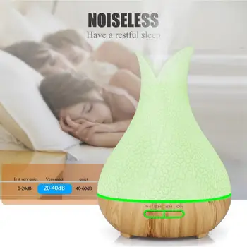 

400ml Electric Aroma Air Diffuser Crack Colorful Vase Petal Air Humidifier Essential Oil Aromatherapy Cool Mist Maker For Home