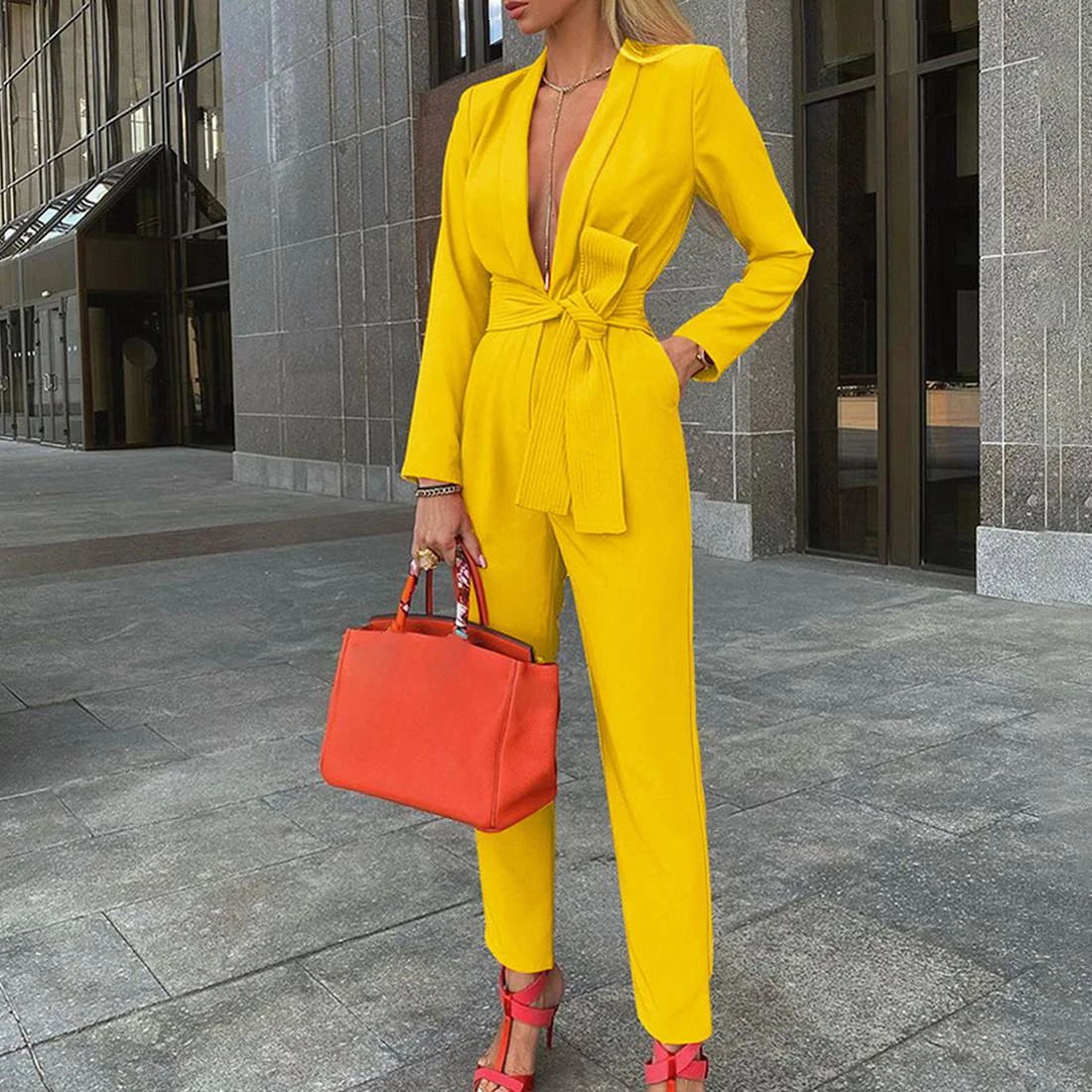 Womens blazer jumpsuit Clearance