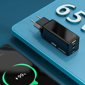 

New 65W USB C Charger with 3 Port Type C Fast Charger Adapter Power Delivery Foldable Adapter for Phone and Laptop New Arriv