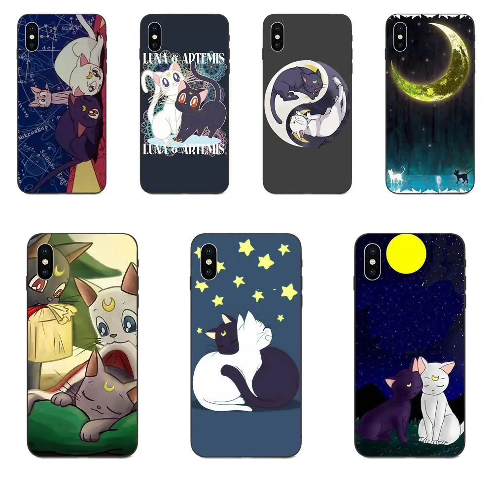 

TPU Protector Sailor Moon Luna And Arthemis Cats For Xiaomi Redmi Note 3 3S 4 4A 4X 5 5A 6 6A 7 7A K20 Plus Pro S2 Y2 Y3