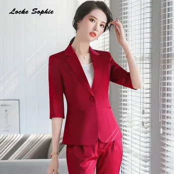 

1pcs Women's Plus size Blazers coats 2020 Summer cotton blend Splicing Short sleeve Small jackets ladies Skinny Blazers Suits