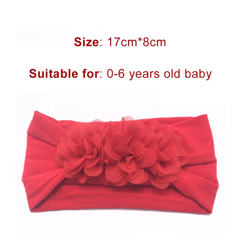 Lovely Baby Headband Turban Flower Headwear Baby Girl Headbands Elastic Kids Toddler Hair Band haarband Baby Hair Accessories